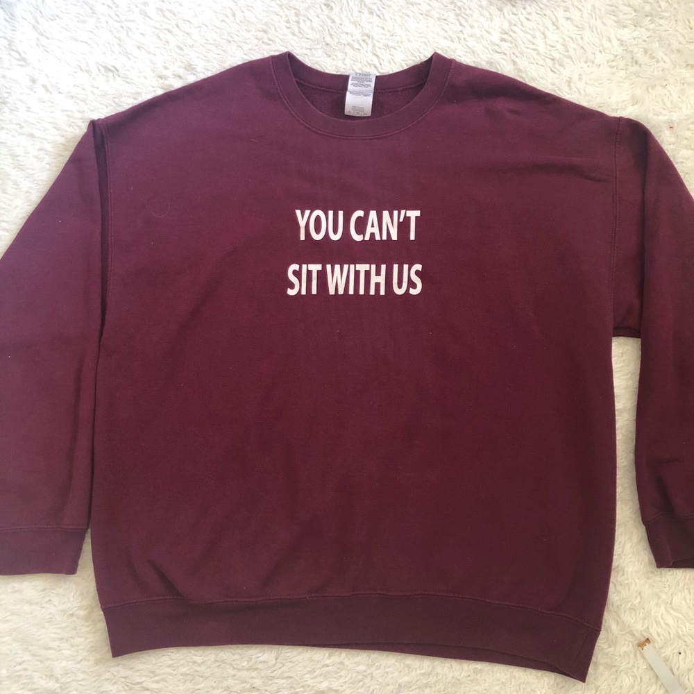 💕🐳 Maroon crewneck mean girls sweater sweatshirt - Picture 3 of 9